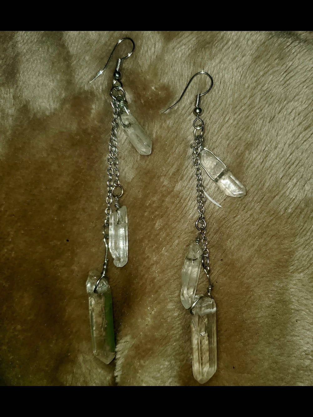 Handmade Clear Crystal Dangle Earrings -  Women’s Jewelry